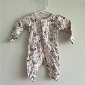 Organic Cotton Magnetic Me Pink Elephant Print Sleeper
